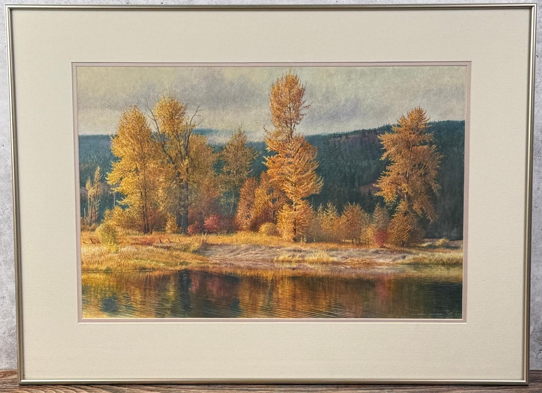 Stan Miller Autumn Lakeside Painting (1 of 5)