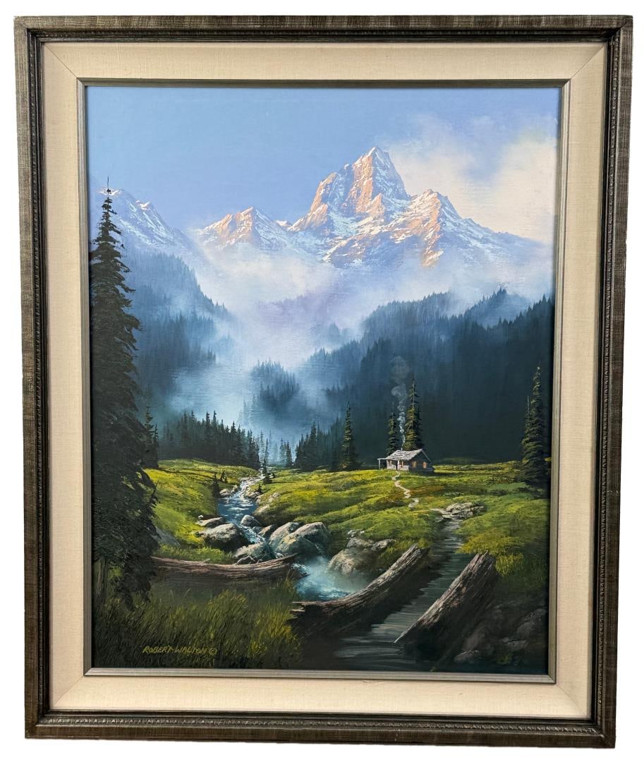 Robert Walton Mountain Cabin Painting (1 of 5)
