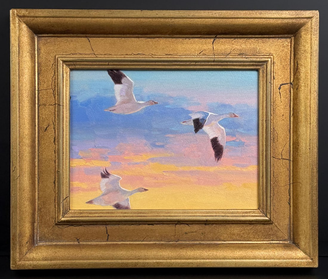 Julie Chapman Sunset Snow Painting (1 of 6)