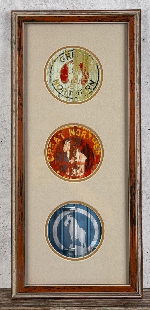 Minnie Hawthorne Great Northern Railroad Photo: 9 3/4" by 21" framed.