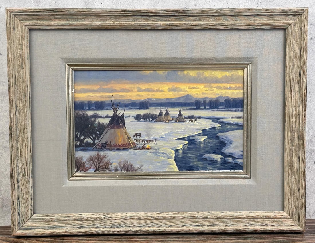 Randy Van Beek Winter Encampment Painting (1 of 7)