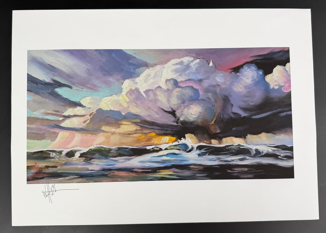 William Hawkins Desert Storm Giclee on Canvas: 13" by 18 1/2".