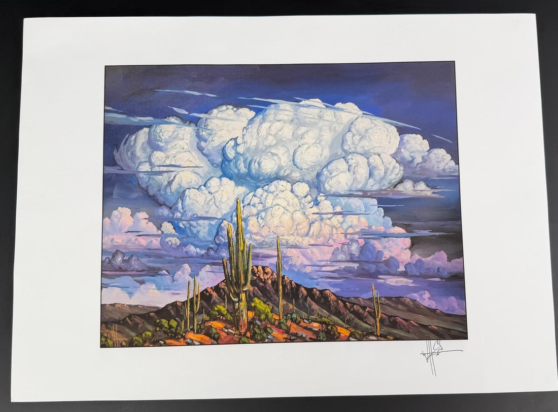 William Hawkins Desert Storm Giclee on Canvas: 13" by 18"