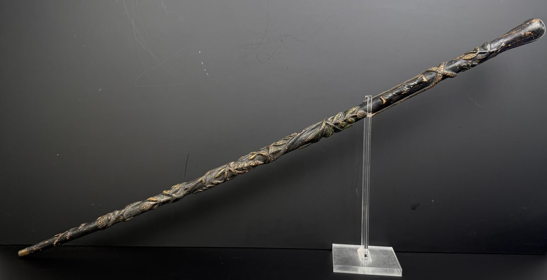 Civil War Carved Folk Art Walking Stick (1 of 6)