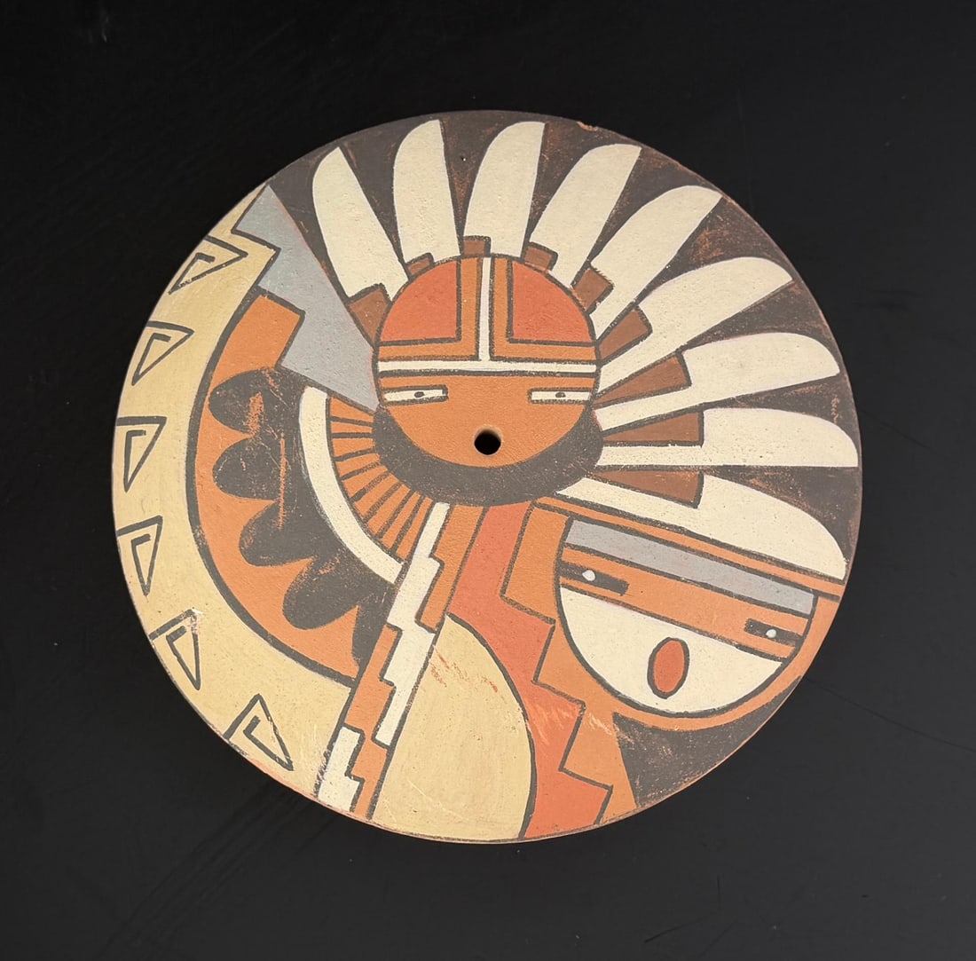 Virginia Gutierrez Nambe Pueblo Seed Pot: 5 1/2" diameter, 1 5/8" tall.