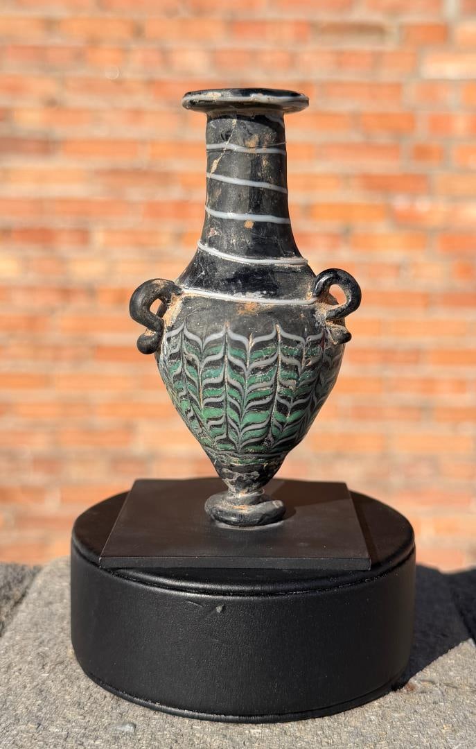 Ancient Phoenician Core Formed Glass Amphoriskos (1 of 7)