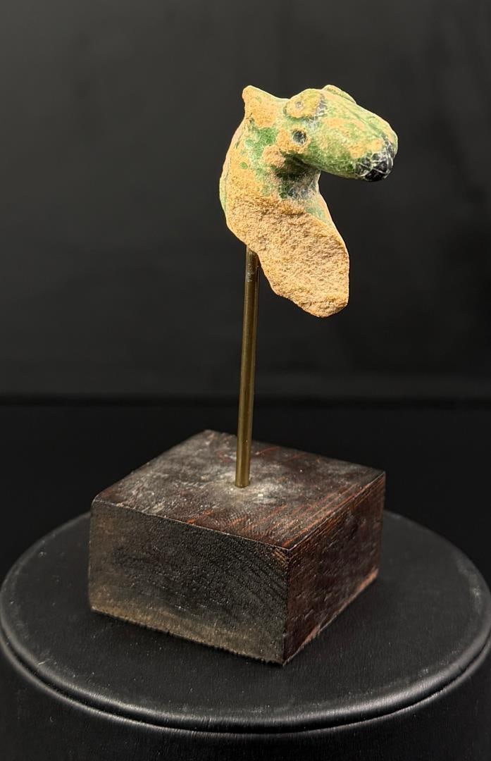 Ancient Chinese Green Glazed Horse Head (1 of 5)