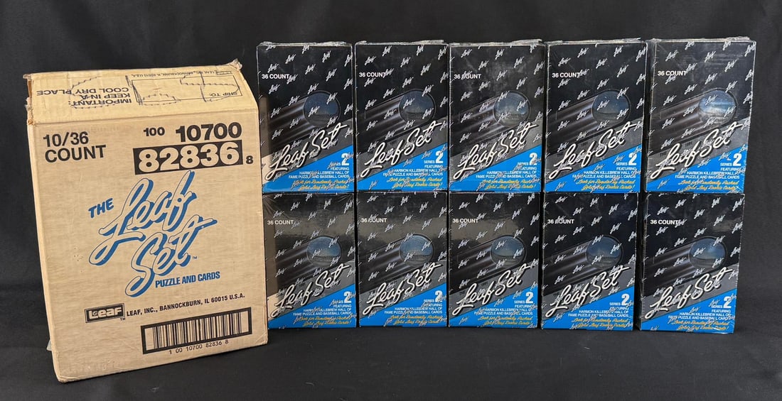 Factory Case of 1991 Leaf Series II Baseball Cards: Full case of 10 boxes.