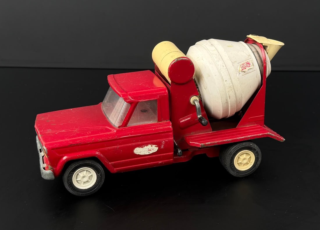 Tonka Cement Mixer Truck Toy: 9 1/2" long.