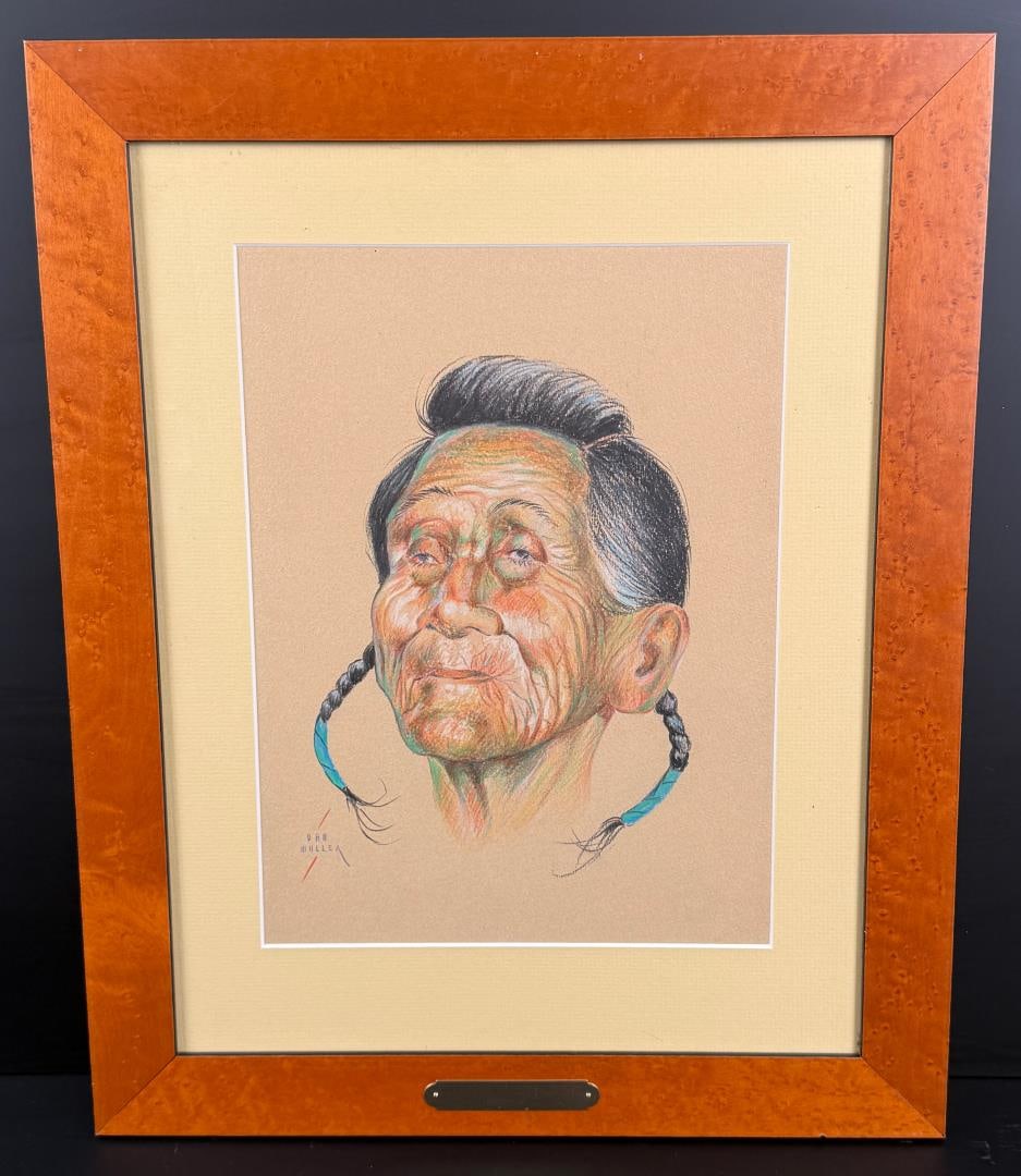 Dan Muller Old Indian Pastel Drawing (1 of 5)