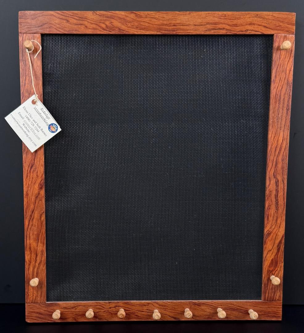 Custom Made Bubinga Wood Earring Display (1 of 5)