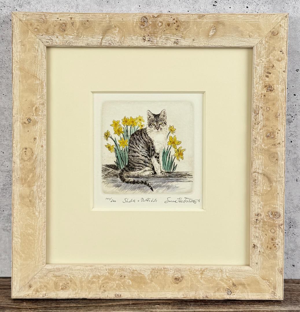 Susan Hedstrand Shakti & Daffodils Engraving: 10 3/4" by 11 1/4" framed.