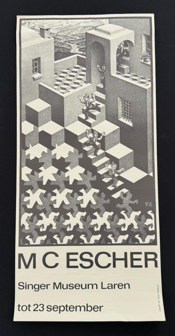 M.C. Escher Singer Museum Exhibition Poster: 11 1/4" by 24 1/4".