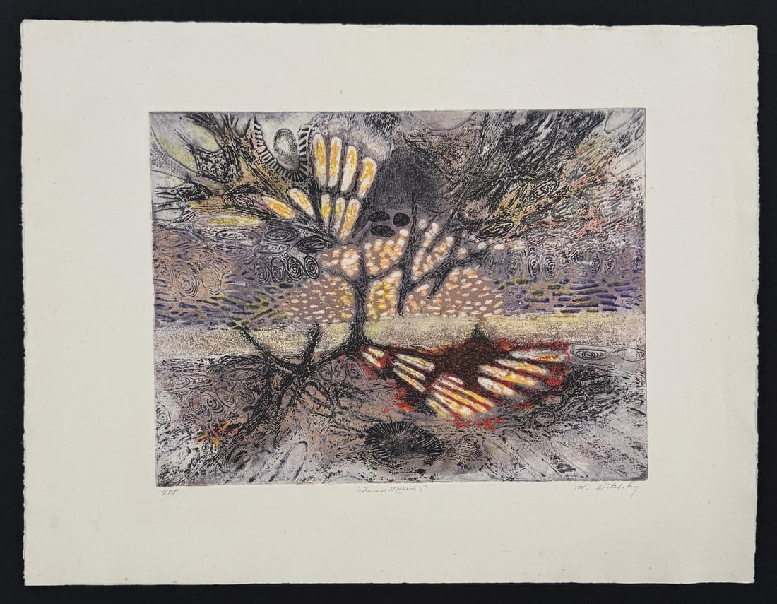 French Monotype Print: 19 3/4" by 25 3/4"