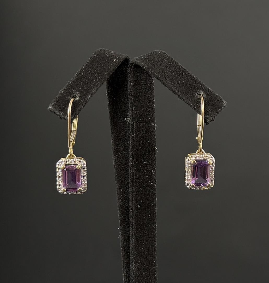 10k Gold Amethyst Earrings (1 of 7)