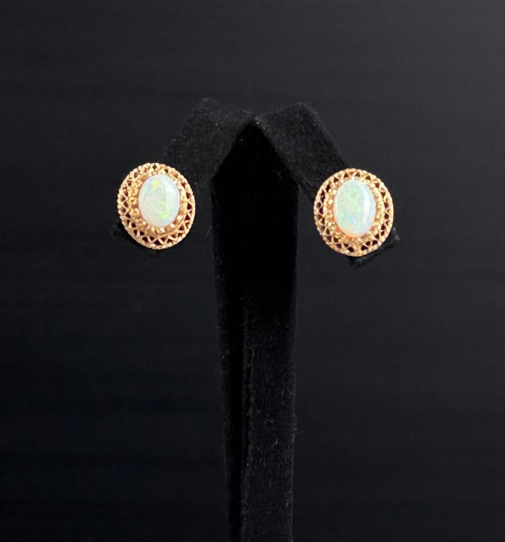 14k Gold Opal Earrings (1 of 4)