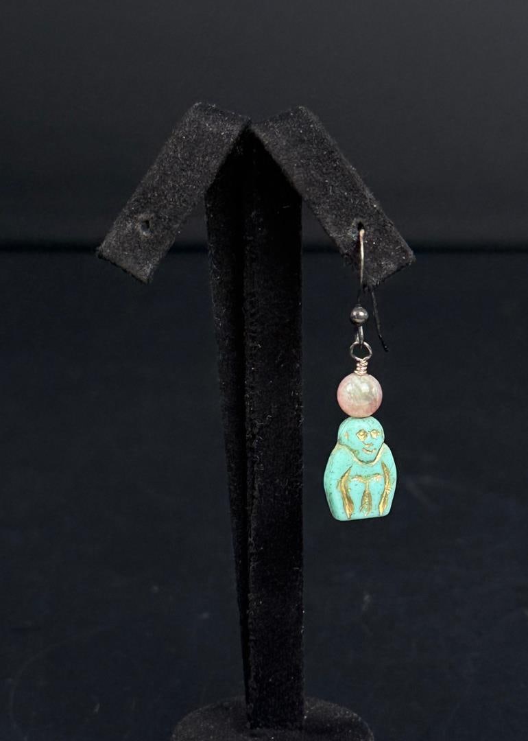 Sterling Silver Single Earring Gay Interest: 1 1/4" long.