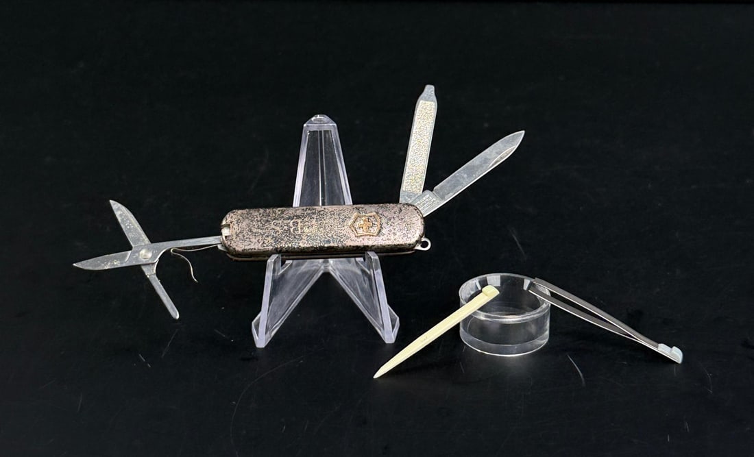 Tiffany Sterling Silver Victorinox Pocket Knife: Monogrammed