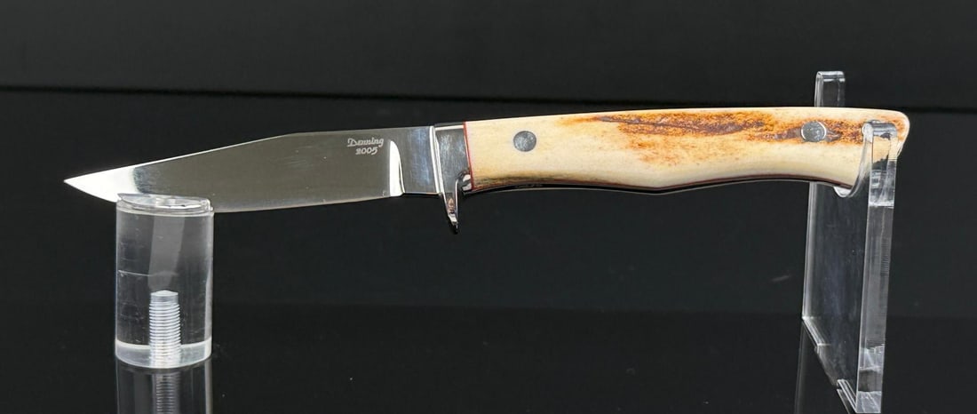 Geno Denning Custom Made Hunting Knife: 6 5/8" long. No sheath.