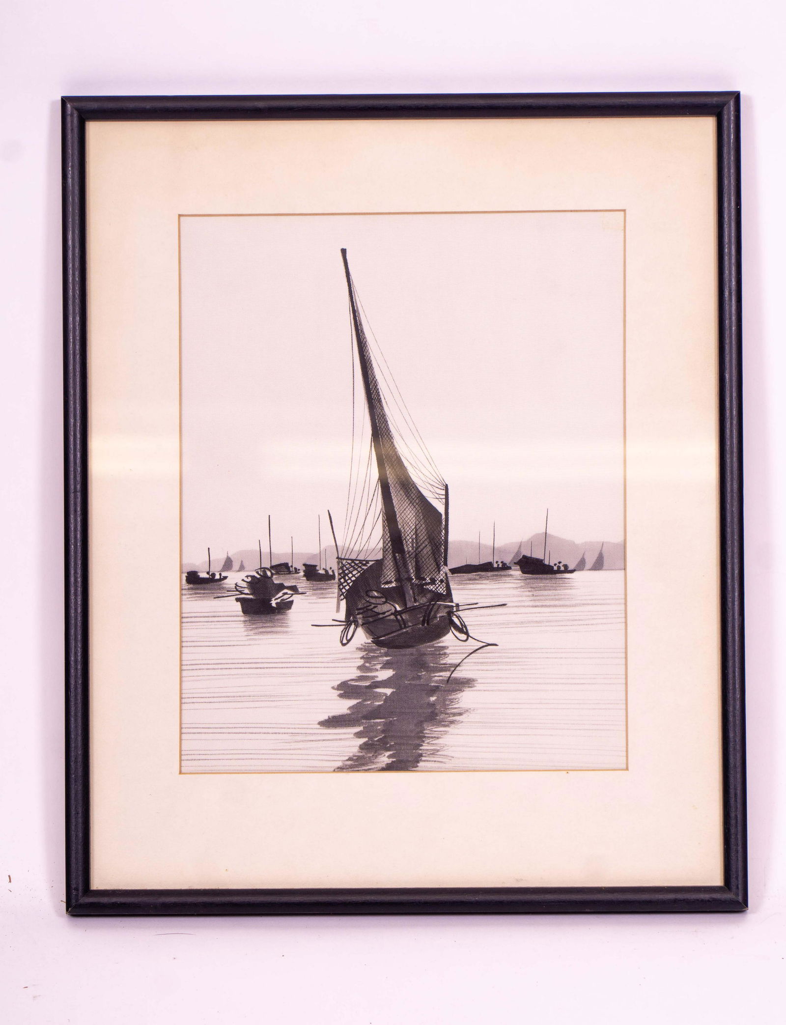 Ink Sailboat Drawing (1 of 3)
