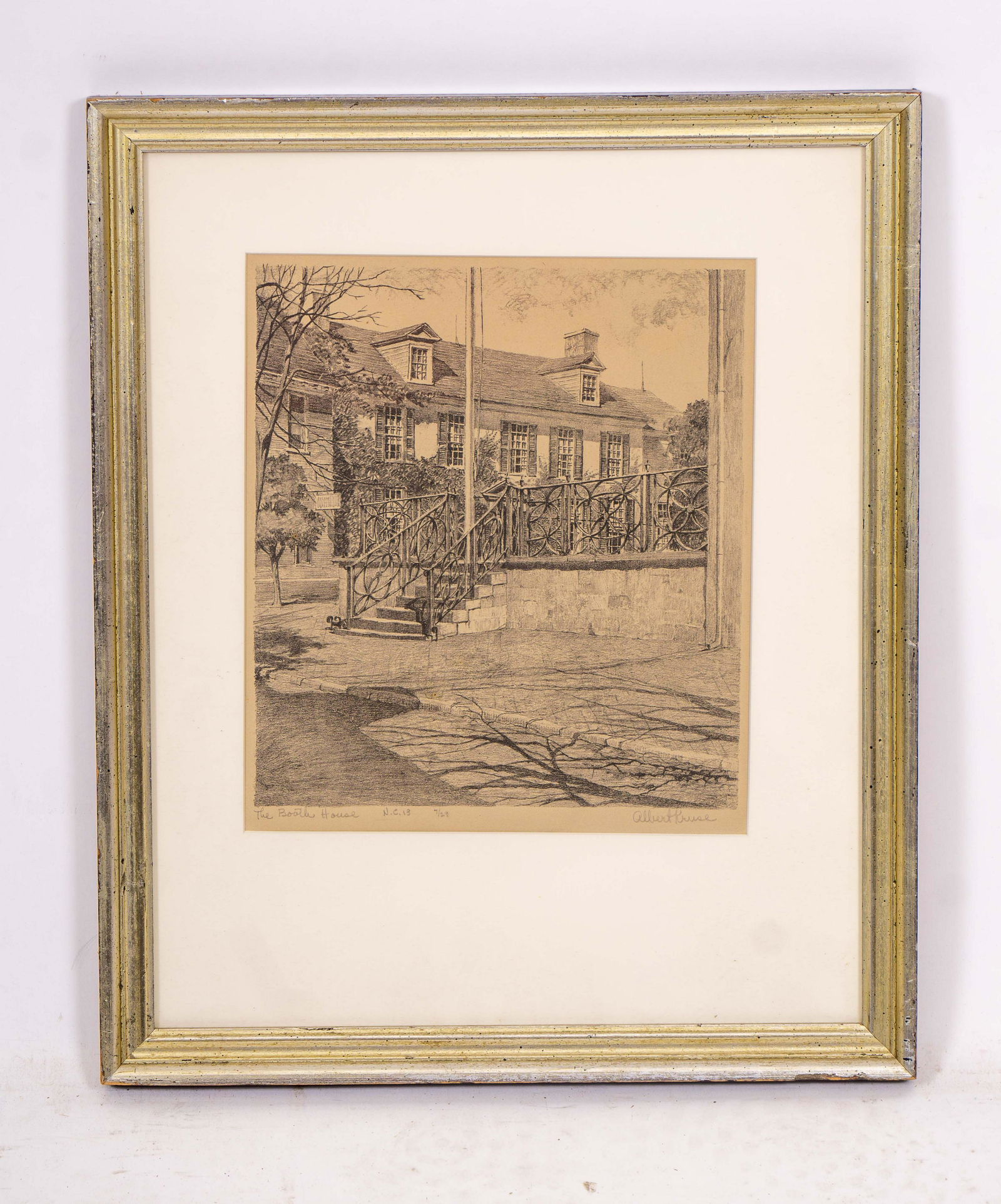 Limited Edition Signed Lithograph "The Booth House N.C. (1 of 3)