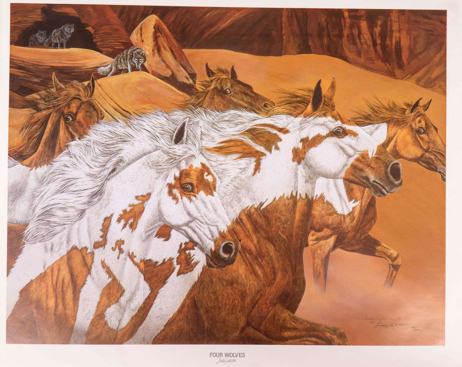 Vintage Limited Edition Signed Judy Larson Print 'Four (1 of 4)