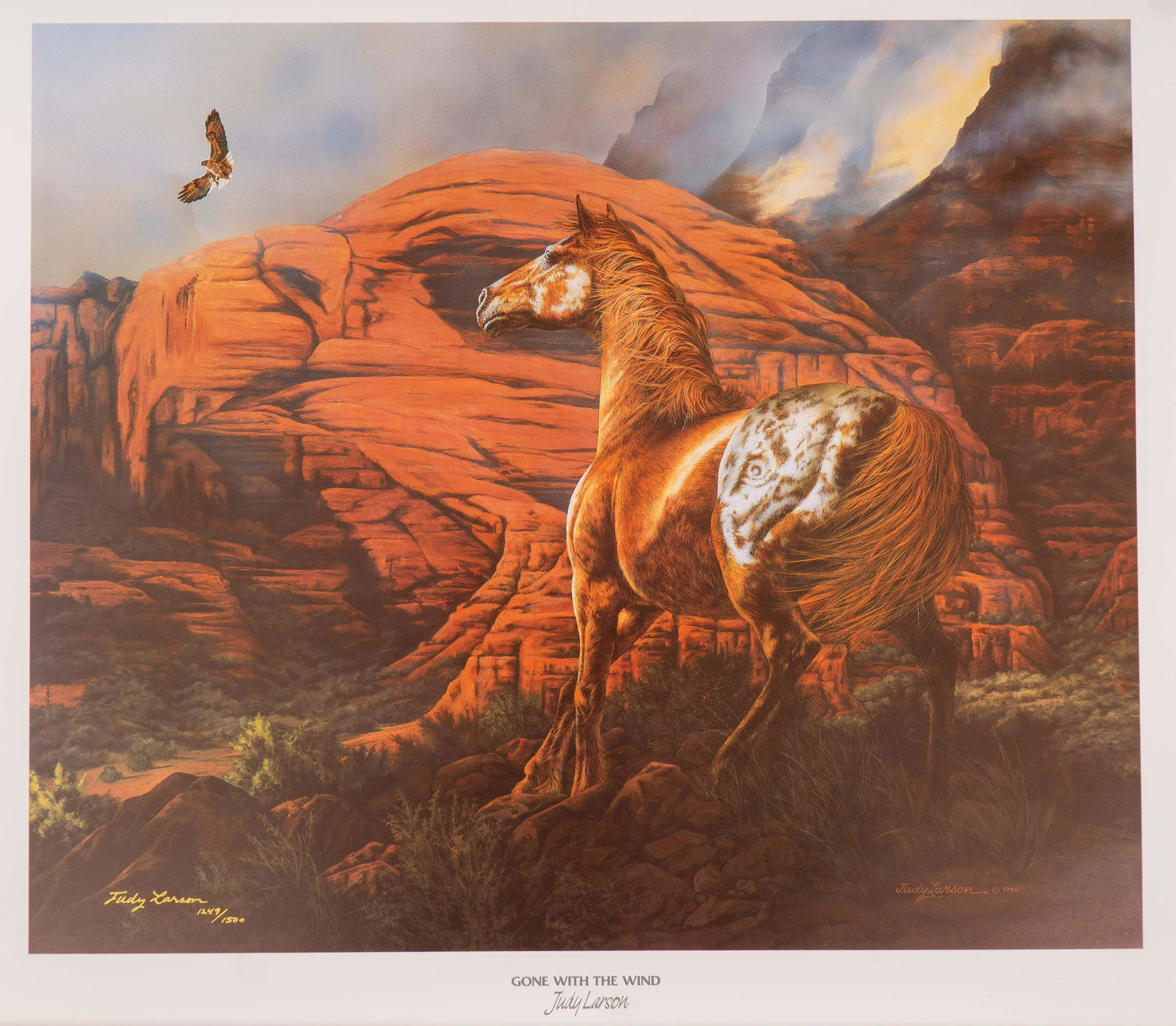 Vintage Limited Edition Signed Judy Larson Print 'Gone (1 of 6)