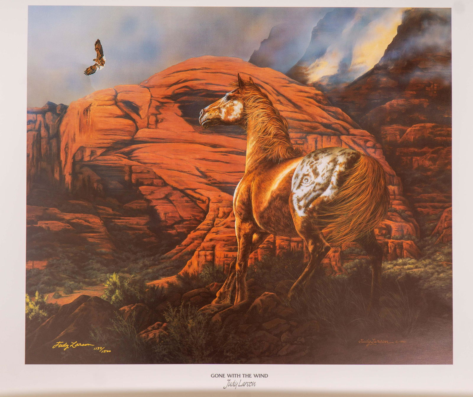 Vintage Limited Edition Signed Judy Larson Print 'Gone (1 of 5)