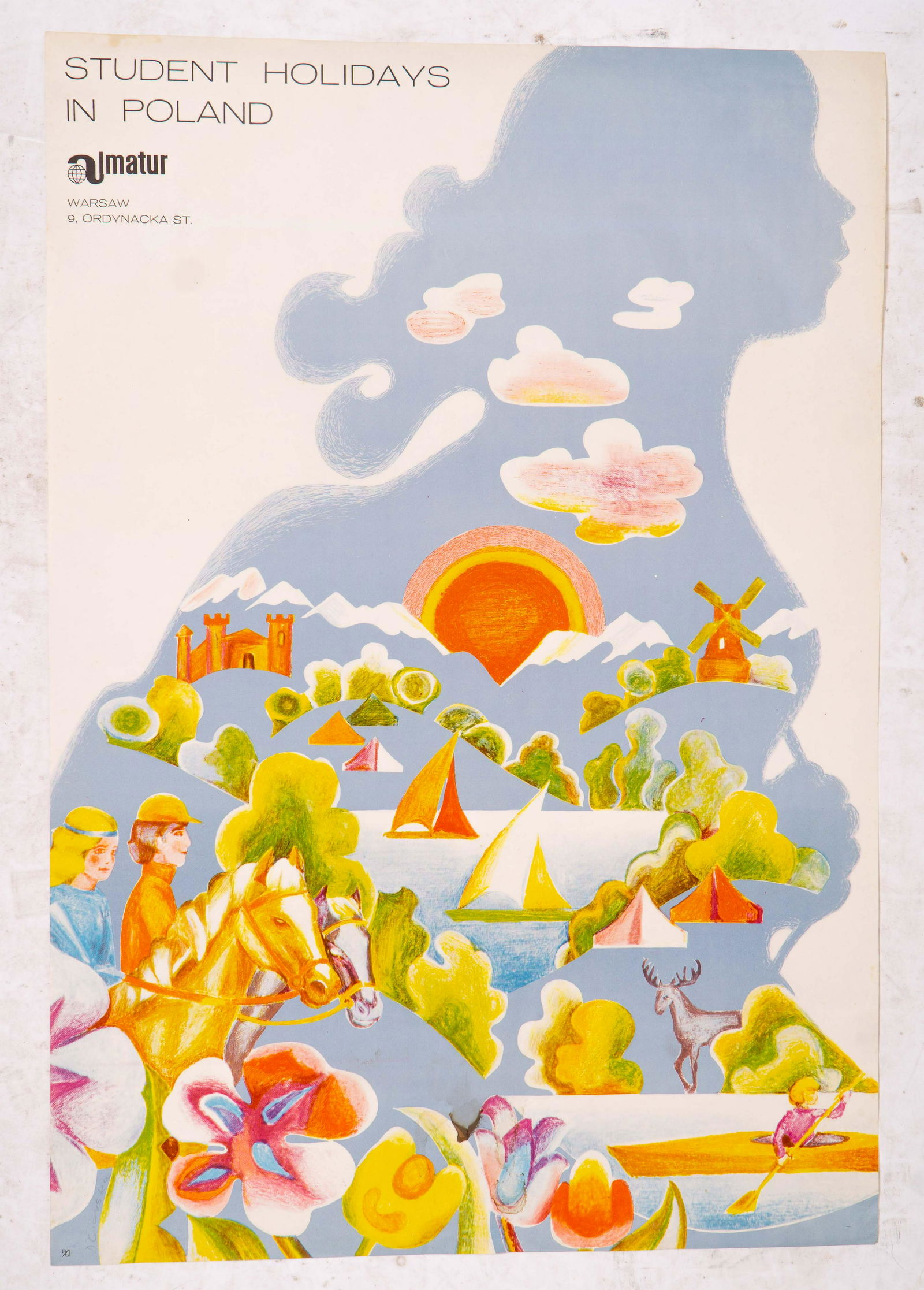 Vintage Advertisement Poster 'Student Holidays in (1 of 4)