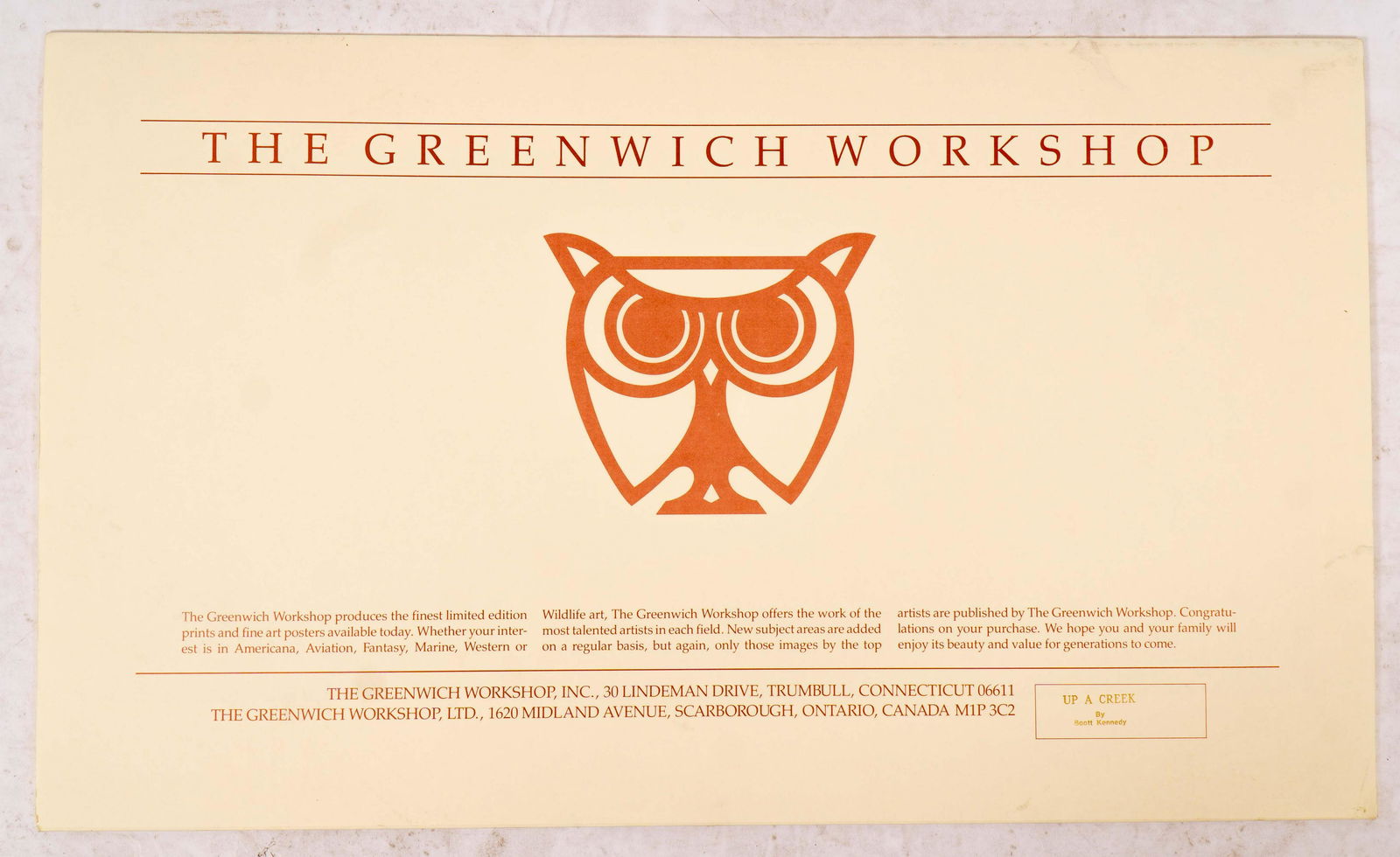 Signed Limited Edition Print 'Up a Creek' by Scott (1 of 3)