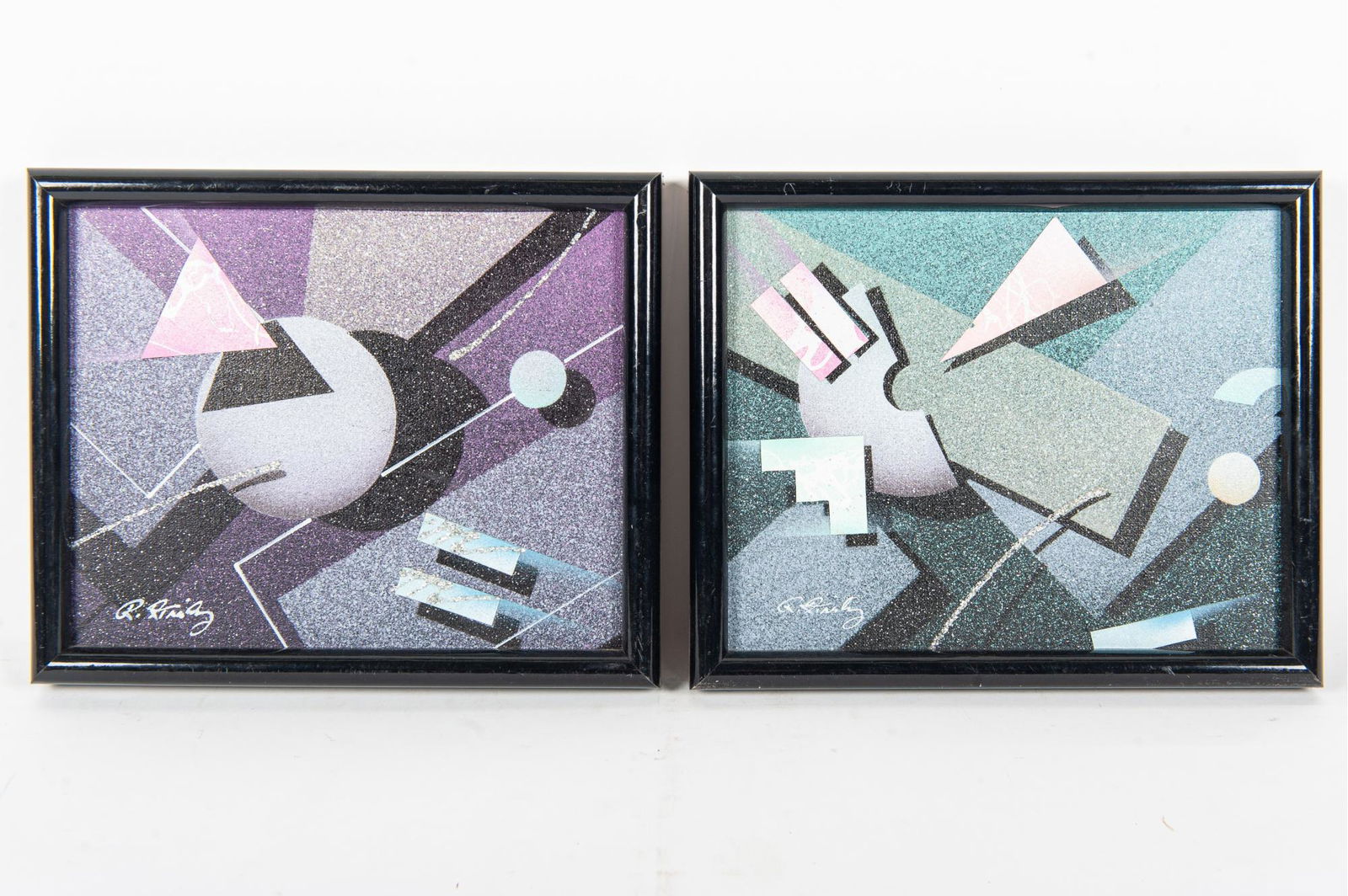 Pair of Geometric Paintings (1 of 5)
