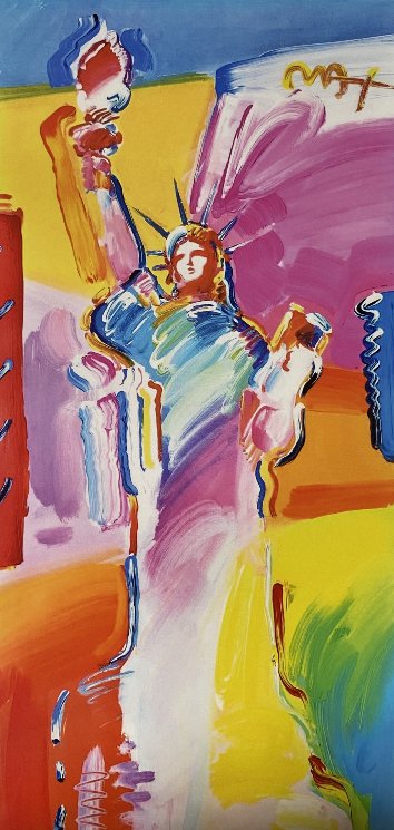 "Statue of Liberty" Peter Max Original Mixed Media (1 of 2)