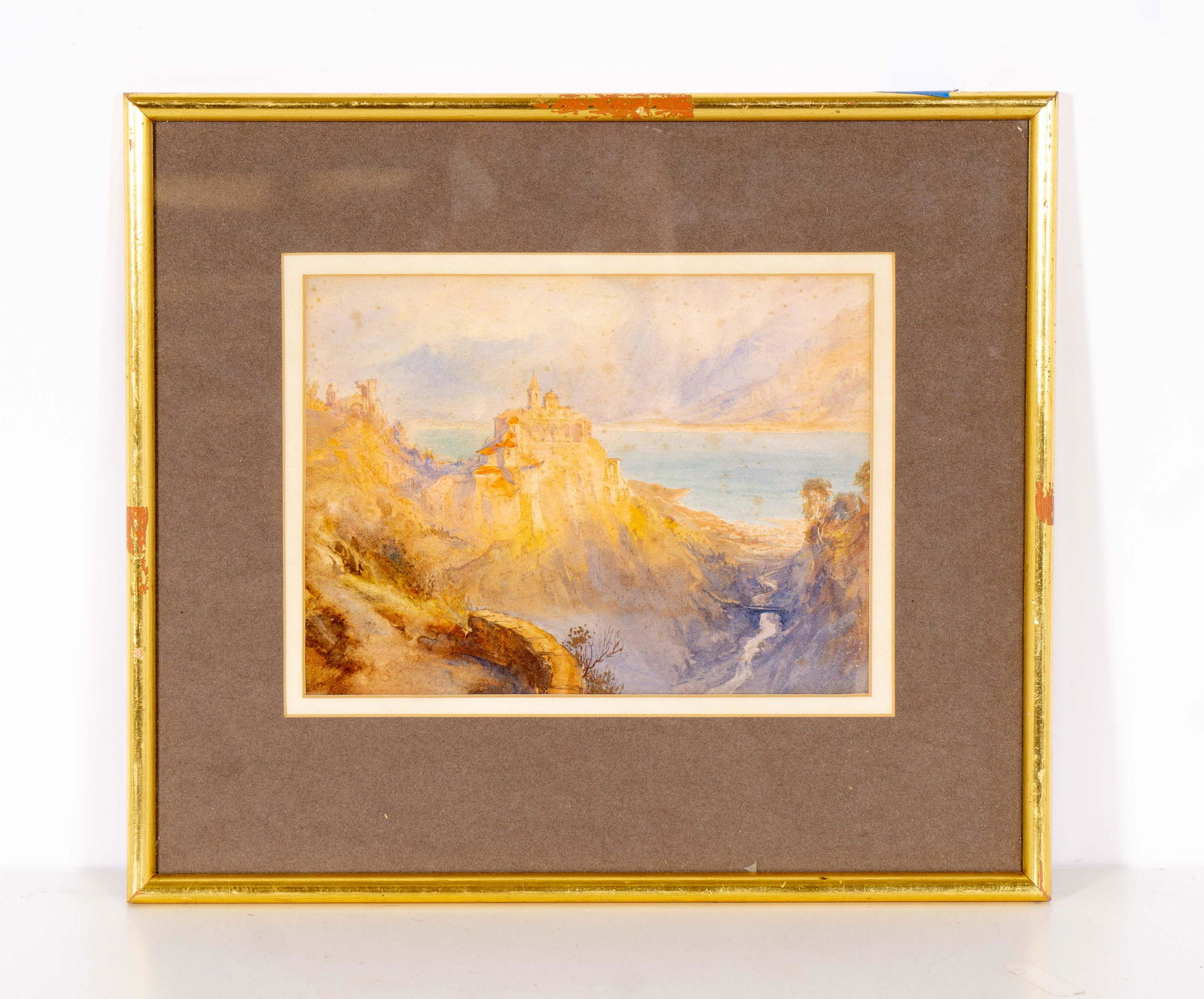 Vintage Watercolor of Mediterranean Scene (1 of 3)