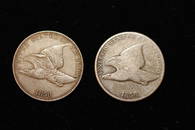 2 US Liberty Cents 1858