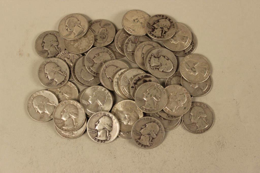 46 - Assorted Silver Quarters (1 of 5)