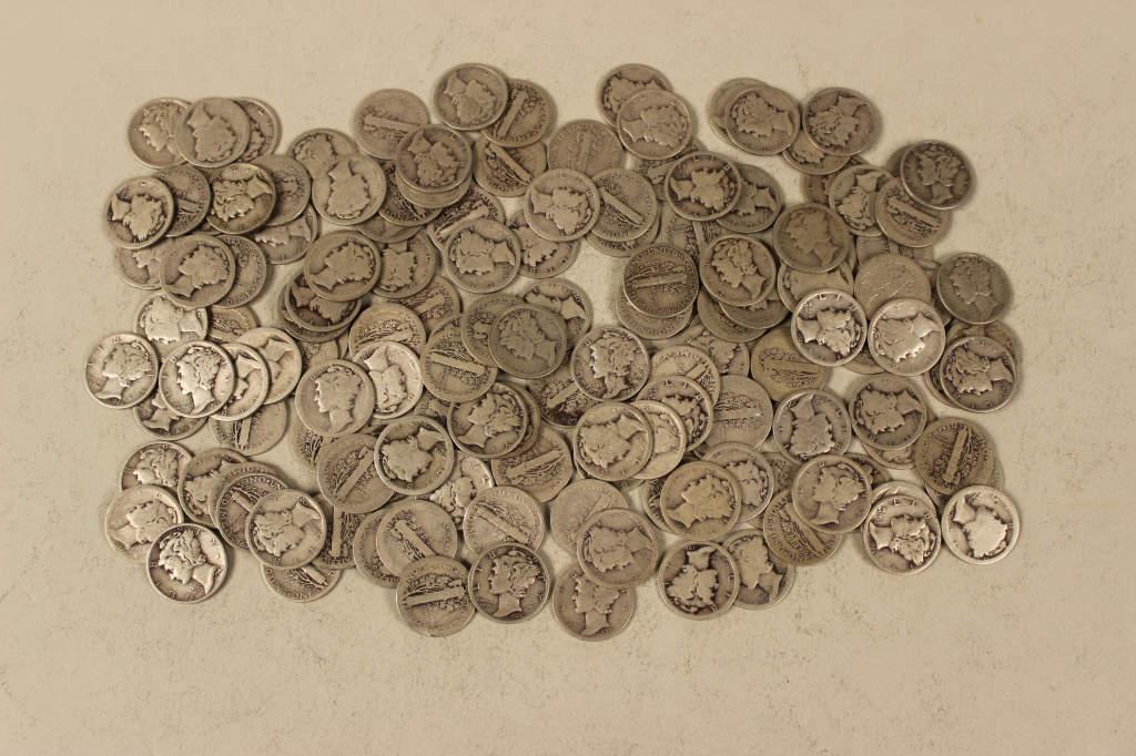 150 - Silver  Mercury  Dimes (1 of 2)
