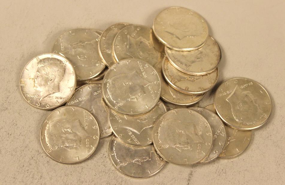 20 - 1964 Silver Kennedy Halves (1 of 3)