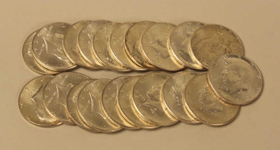 20 - 1964 Silver Kennedy Halves (1 of 3)