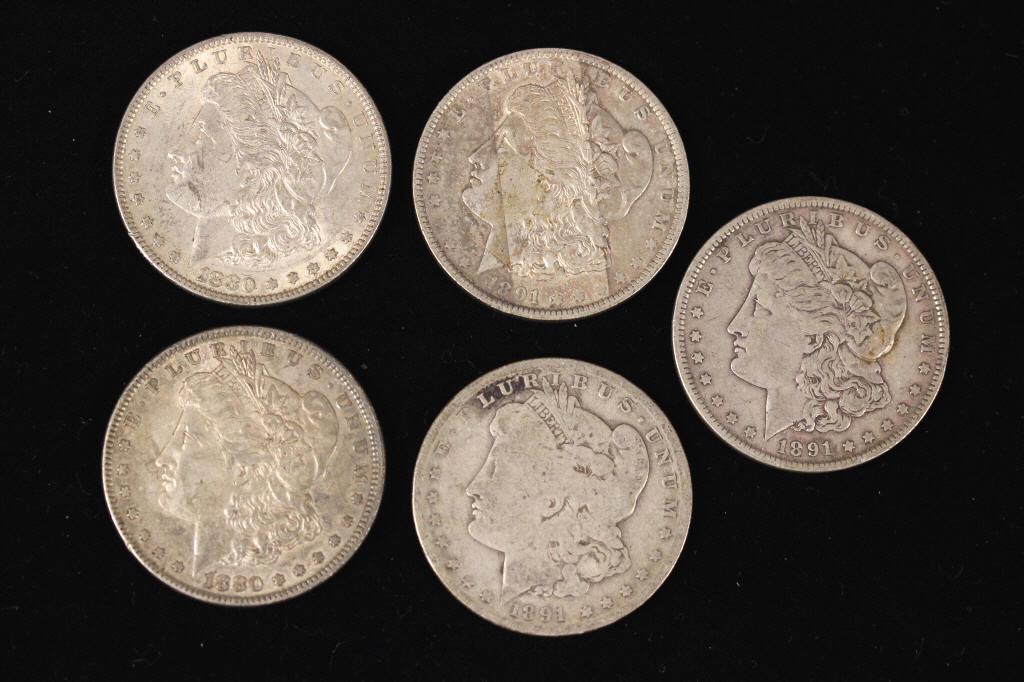 5 - Morgan Silver Dollars (1 of 5)