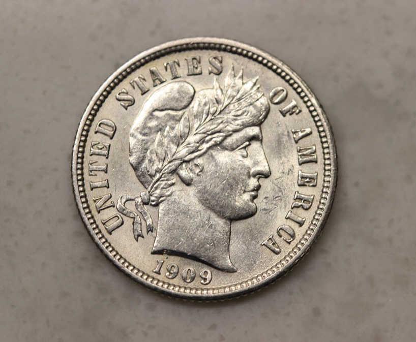 1909 Barber Dime (1 of 4)