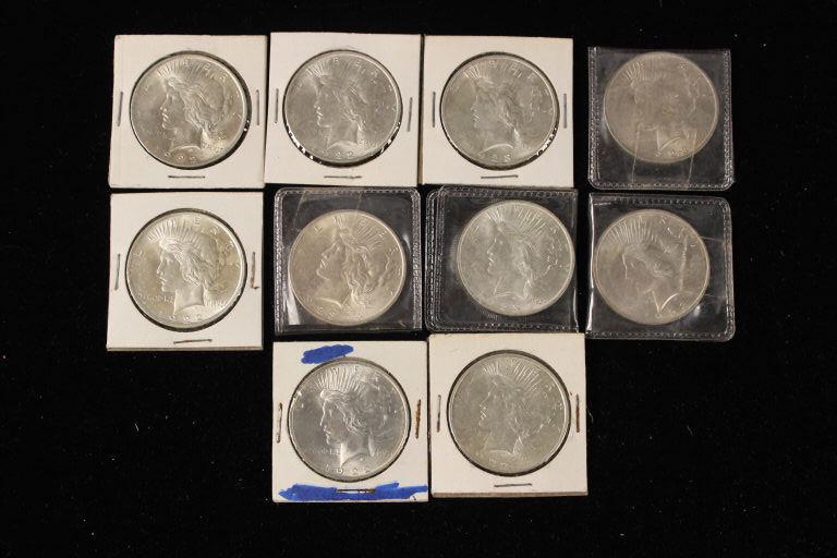 10 Peace Silver Dollars (1 of 8)