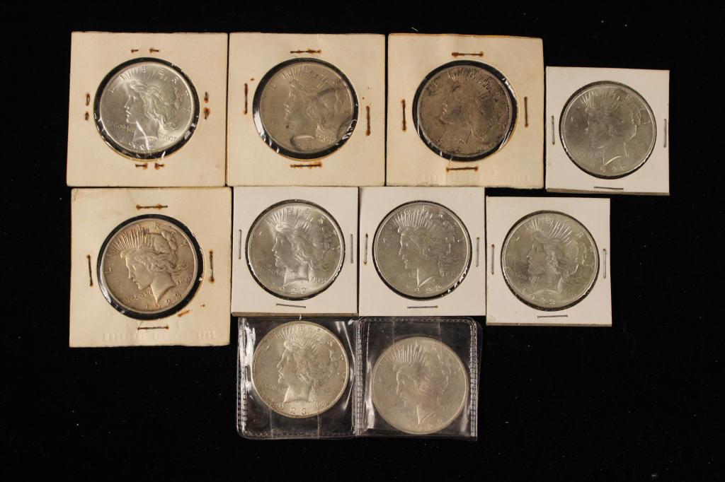 10 Peace Silver Dollars (1 of 6)