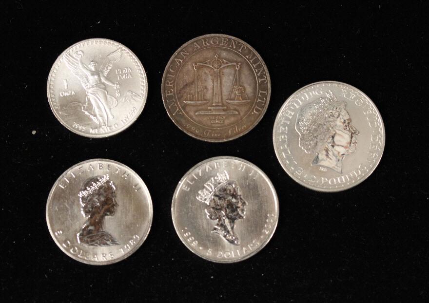 5 Foreign Silver Rounds .999 (1 of 3)