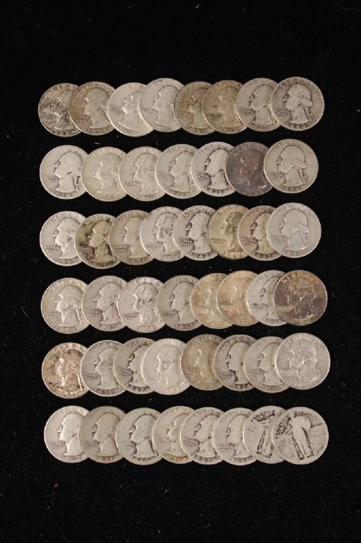 $15.75 Face Silver Quarters & Kennedy Halves (1 of 4)