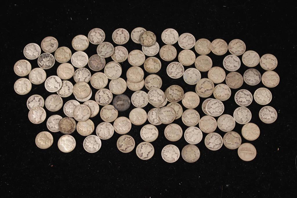 $9.90 Face Value Silver Mercury Dimes (1 of 4)