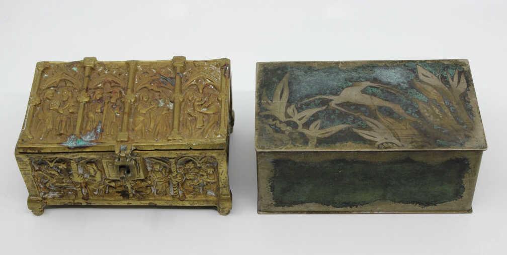 Brass Casket Box  & Mid Century Box (1 of 11)