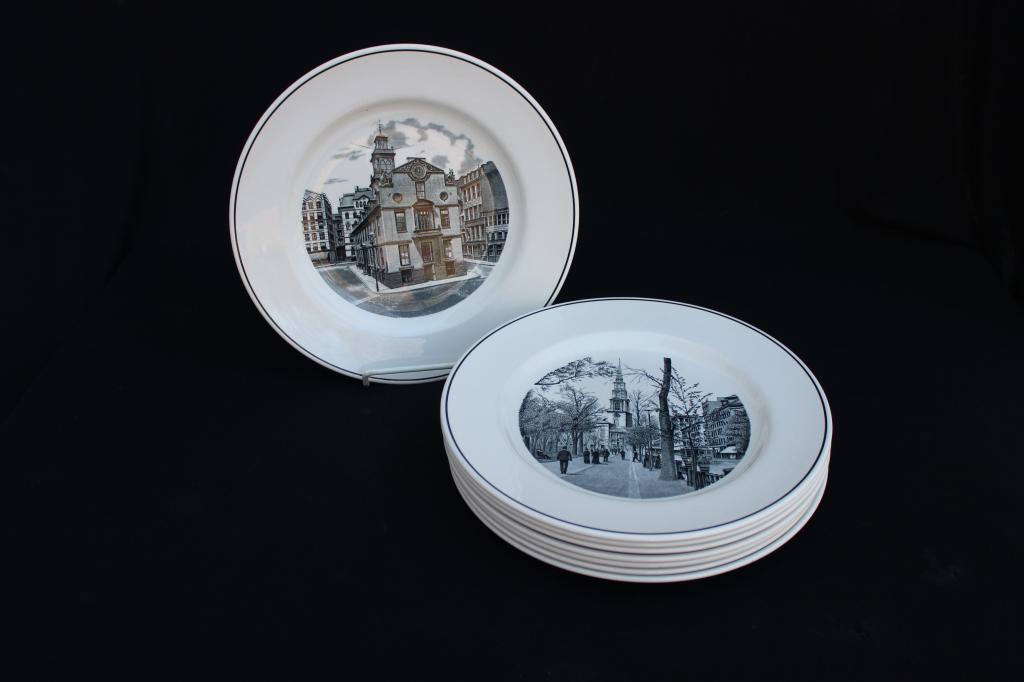 RH Stearns Co. Copeland Spode "Boston" Plates (1 of 5)