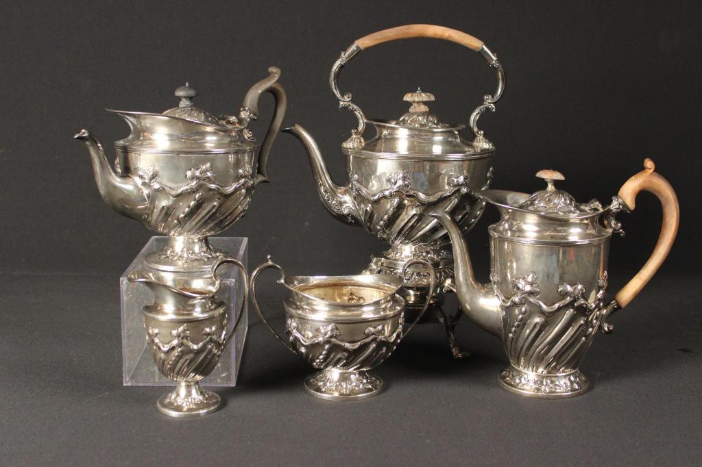 English 5 Piece Sterling Silver Tea Service (1 of 12)
