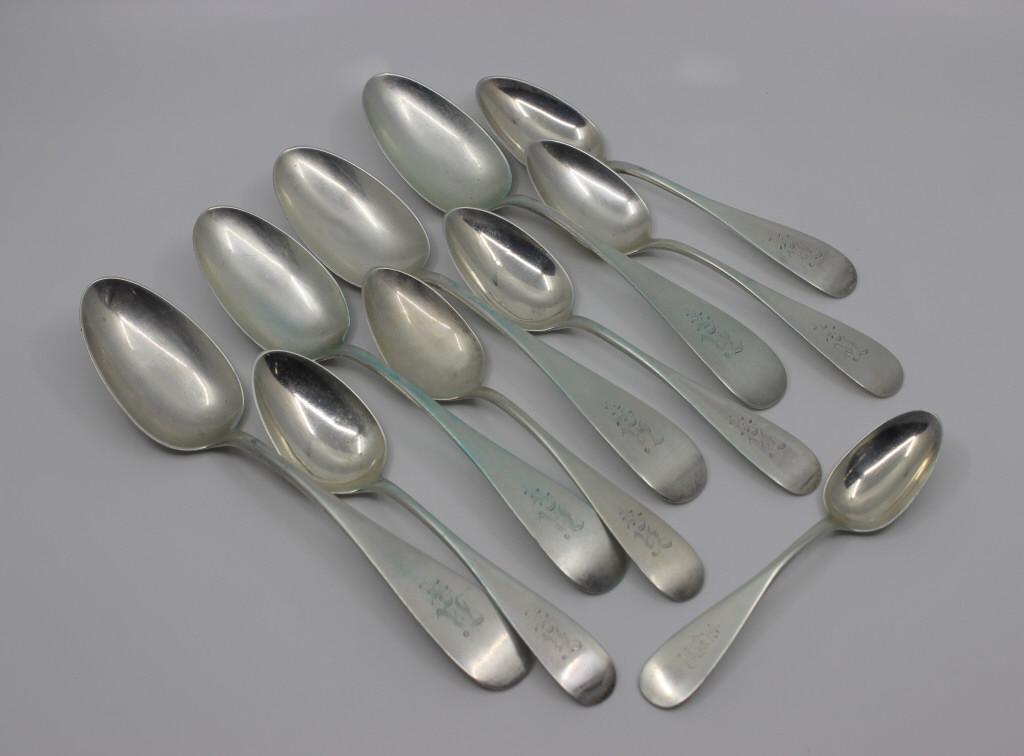10 Farrington & Hunnewell Coin Silver Spoons (1 of 5)