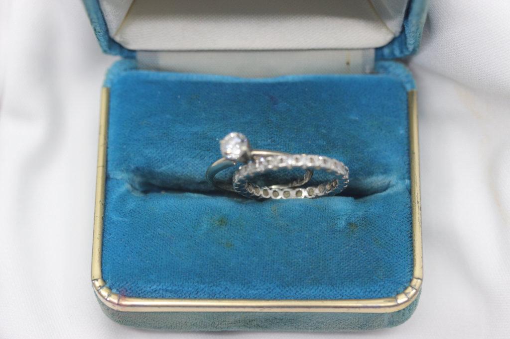 14K White Gold and Diamond Engagement Set (1 of 4)